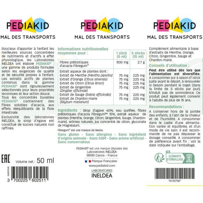 Pediakid Travel Sickness 10 Sticks