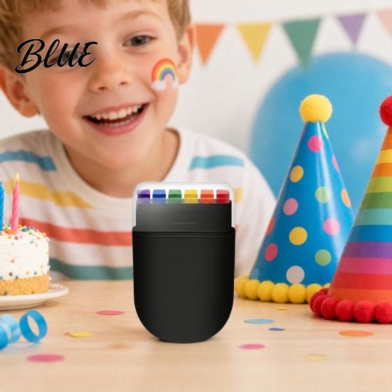 Kids Safe Face Paint 2Pcs Rainbow Stick 6 Color Painting Crayons for Adults Stick Washable Party Body Halloween Sports Games Festivals,