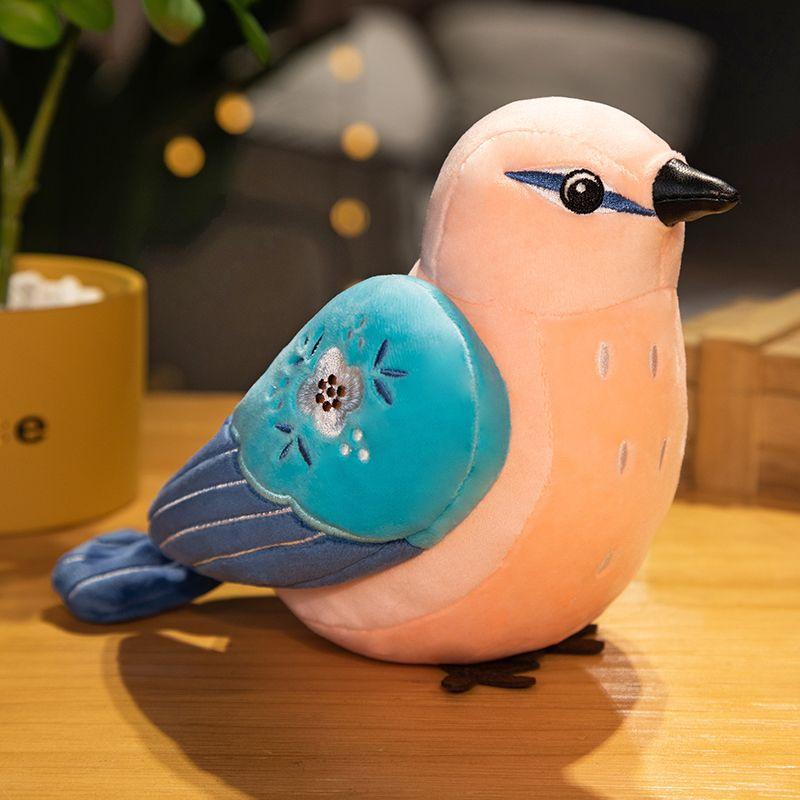 20cm Simulation sound Birdie Plush Toy Creative Cartoon Birds Sparrow Parrot Doll Cute Kids Toys Decoration Birthday Gift