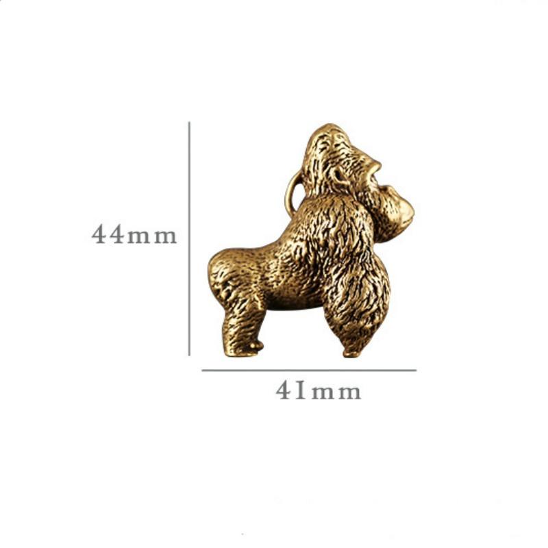 

1Pc Bronze Gorilla Statue Miniature Office Desk Ornament Home Decor Gift Toy