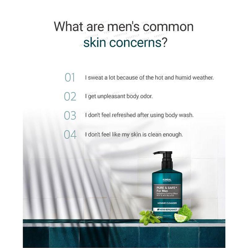 KUNDAL - Pure & Safe Cooling Homme Cleanser
