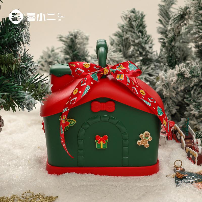 Christmas Storage Box Savings Tank Christmas Eve Apple Box Christmas Packaging New Year's Piggy Bank Storage Box Gift Box