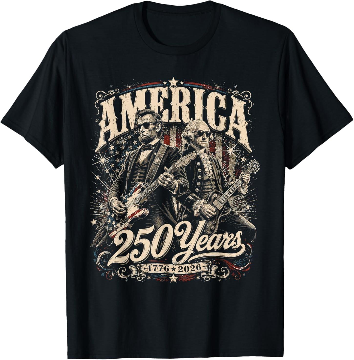 250 Years American 250th Anniversary US Patriotic 4th July T-Shirt S