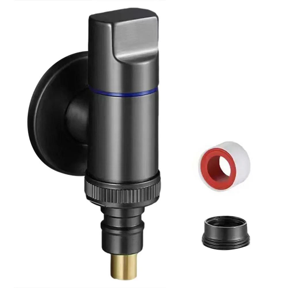 Multifunctional Washing Machine Faucet Water Stop Quick Opening Angle Valve G1/2 Wall Mounted Three-way Toilet Triangle Valve