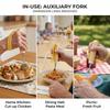 Silicone  Handle Anti Tremor Fork Metal Main Adaptive  Fork Anti Drop Aid Fork  Self Feeding