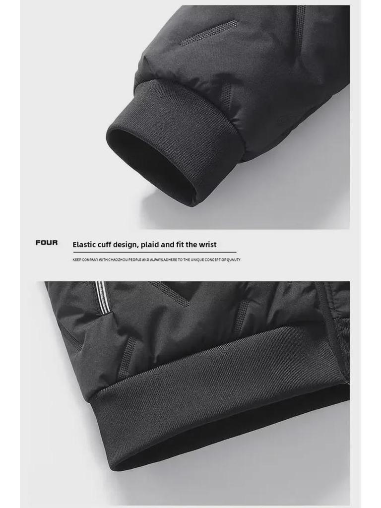 Herren Plüsch Winddichter Lammfellmantel, Verdickte Baumwolle, Große Größe, Vielseitig, Warme Winterjacke