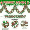 Christmas Tinsel Garland Metallic Shiny Garland Christmas Decoration for Home Thick Hanging Navidad 2025 Xmas Clearance