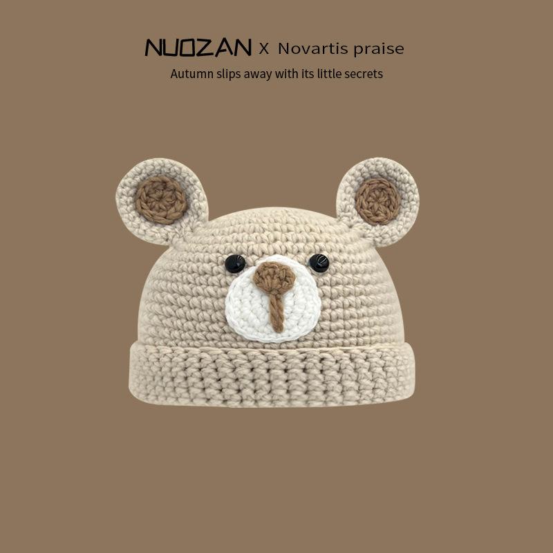 Cute funny handmade hat female autumn and winter cartoon monster Shrek wool hat personalized versatile knitted pullover