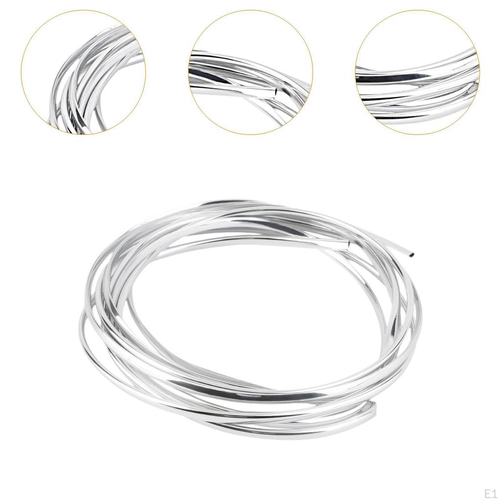 Car Air Conditioner Outlet Decoration Strip 236.22inch Silver High Reliability Premium DIY Install