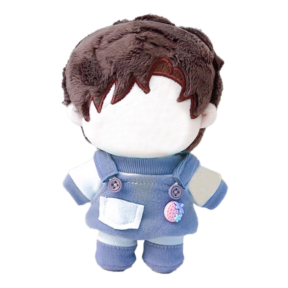 

and shoes set for 15cm plush suitable for kpop and T-shirt, overalls, toy, blue, dolls, mascots, accessories. [Used]