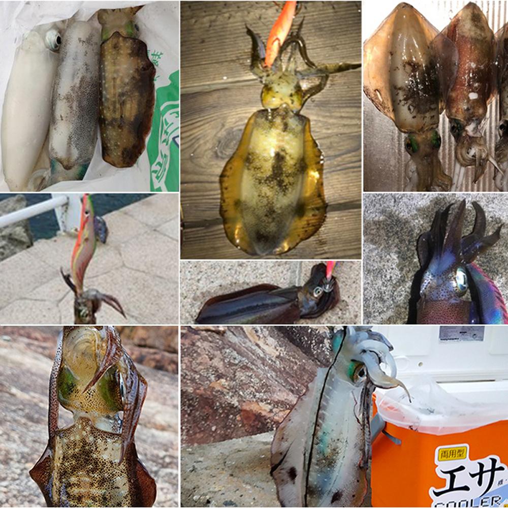 10pcs Luminous Wooden Shrimp Jig Fishing Lures Artificial Bait 15g/19g Jigging Lure with Bag, 3.0 / 3.5 Hooks