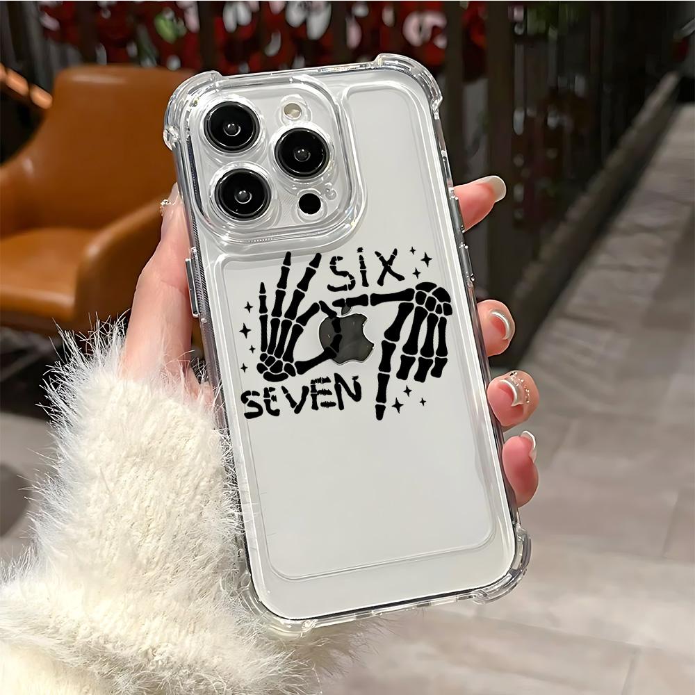 

Phone Case 67 Six Seven For iPhone 17 16e 16 15 14 13 12 11 Mini Air Pro Max X XR XSMax 7 8 Plus Anti Fall Transparent Cover iPhone 16 Pro
