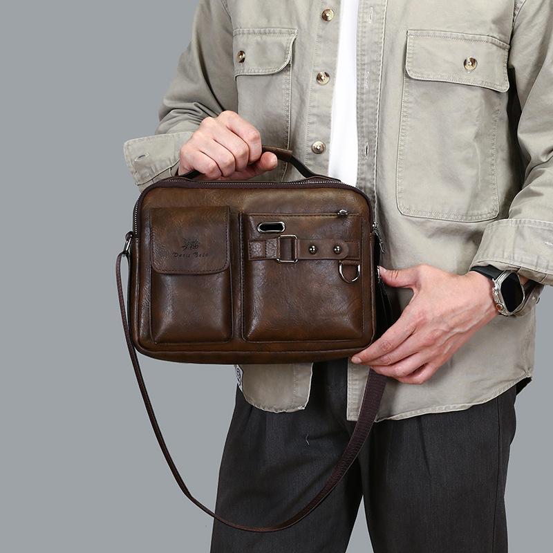 Men's Single-shoulder Crossbody Bag Urban Simple Business Fashion Commuter Men's Handbag Casually