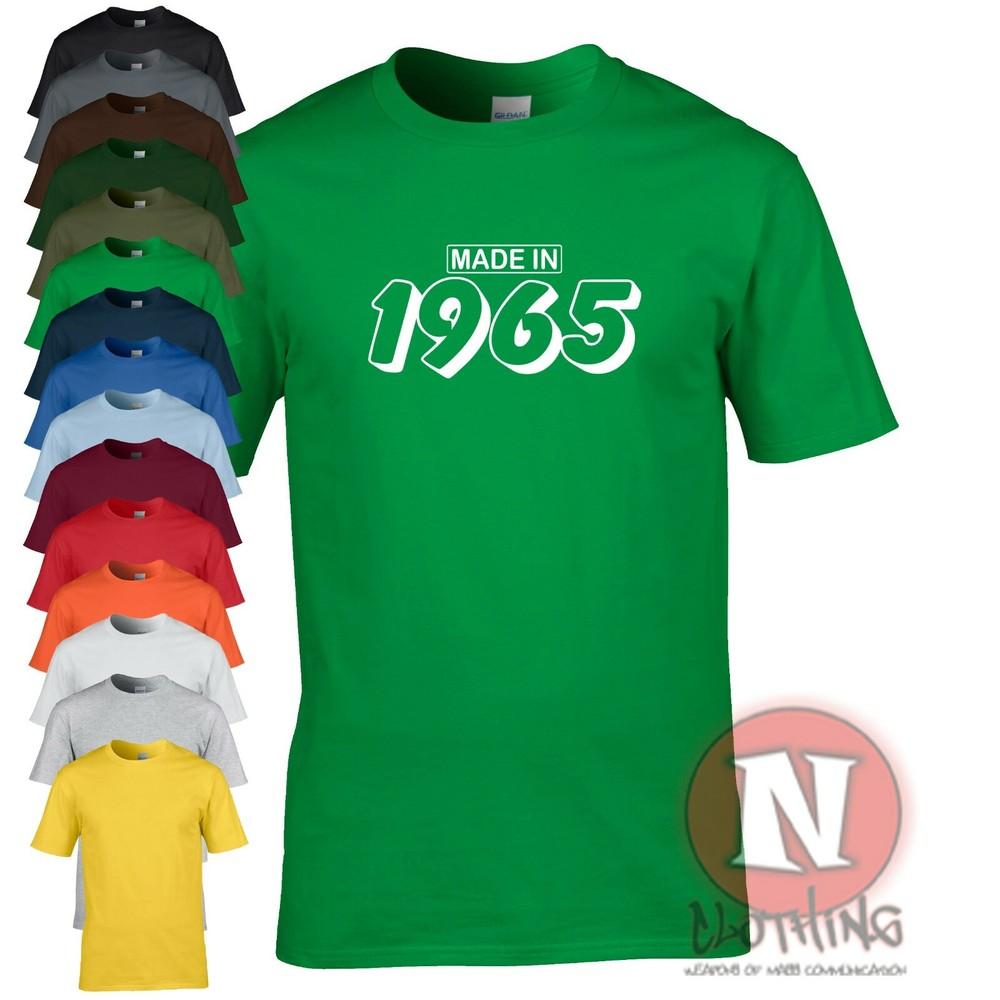 Made in 1965 t-shirt birthday celebration present gift funny party Teeshirt