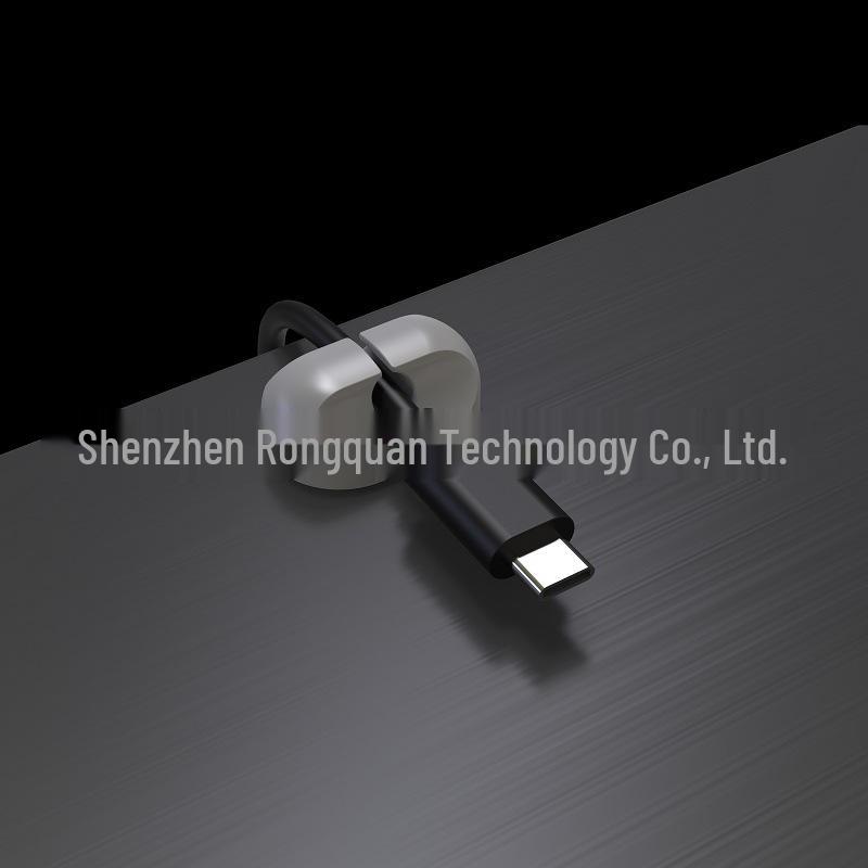 Self-Adhesive Silicone Cable Organizer and Desktop Wire Management Holder