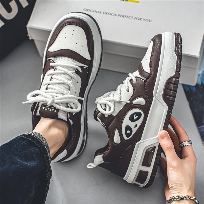Men's Shoes Spring 2025 New Fashion Platform Heightening Versatile Niche Panda Board Shoes Student Leisure Sports Tide Shoes