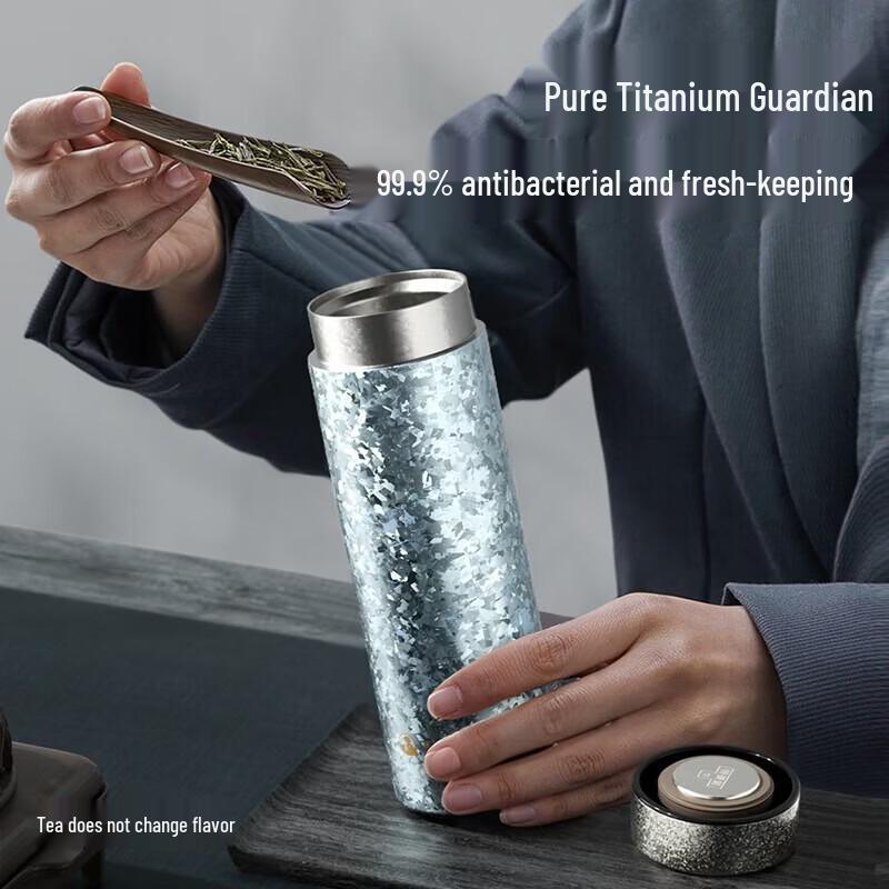TOMIC 420ml Pure Titanium Vacuum Flask