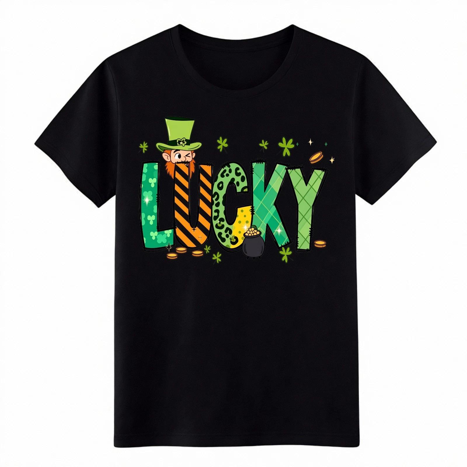

Unisex Funny Lucky St. Patrick s T-Shirt-Leprechaun Graphic Tee Free Shipping S
