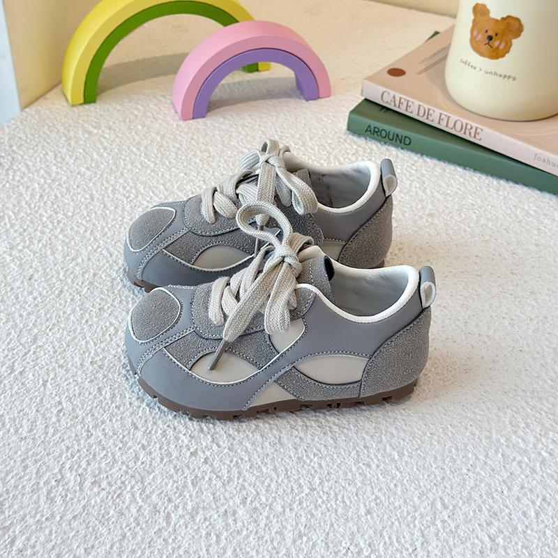 Korean Version of Children's Casual Shoes 2025 Spring New Color Matching Boys and Girls Soft Baseplate Shoes Baby Moral Training Shoes