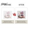 Double Sided Printed Drink Coasters 4Pcs Maple Leaf Squirrel Acrylic Coaster, 2D Reversible Cup Mat for Coffee Halloween Brain Pattern Table