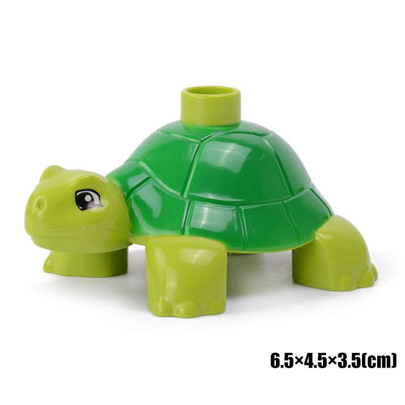 1Pcs Big Block Building Classic Marine Animal Wildlife Penguin Whale Compatible Duplo Bricks Set Supplement Toy For Children