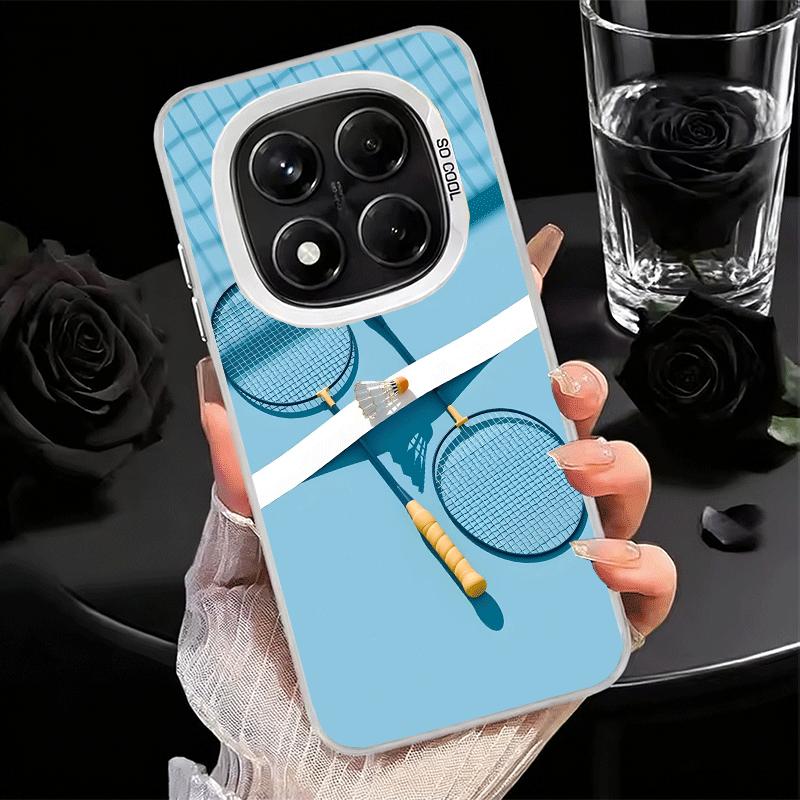 Badminton Sport Shockproof Phone Case for Xiaomi Redmi Note 15 14 13 12 Pro Plus 11 11S 11T 5G Cover Anti Fall Fundas