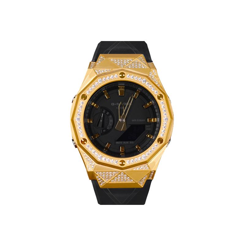 Casio Unisex Liquid Crystal,Analog Dual Display Series 48.5mm Black Watch GA-2100-1A1(Watch8--)