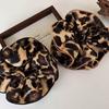 New Retro Leopard Print Double Layer Large Hair Scrunchies Headband Woman Fashion Elegant Hairband Female Tie Ponytail Hair Rope