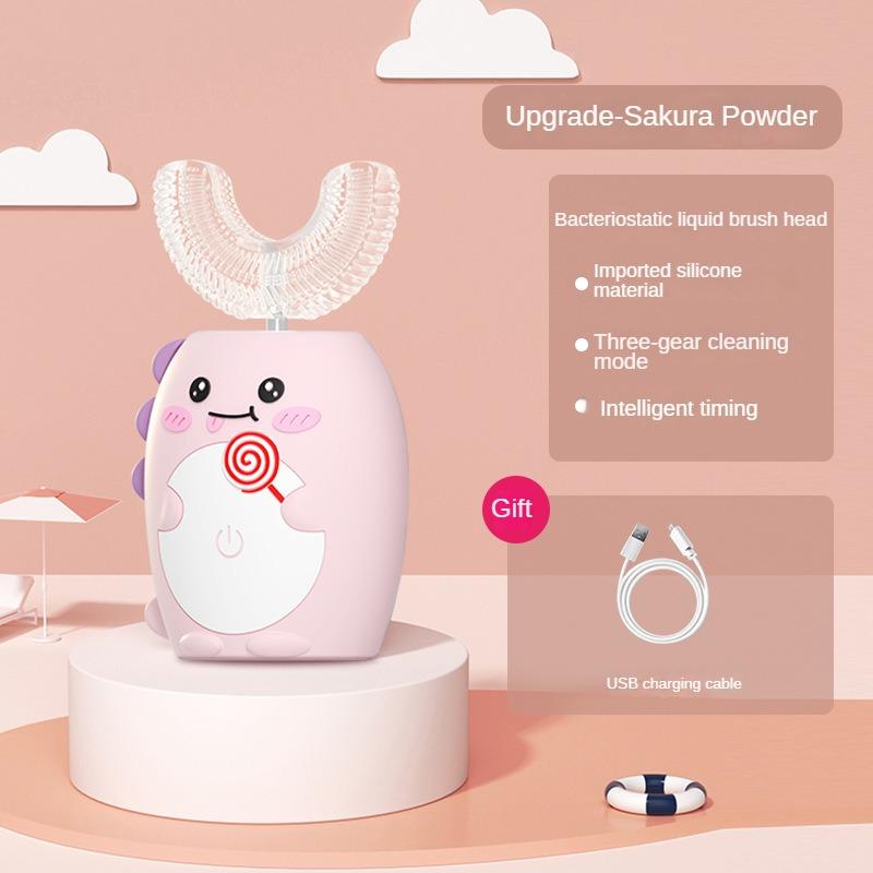 U-shaped Ultrasonic Children's Baby Electric Toothbrush Rechargeable Automatic Intelligent Soft-bristled Dental Cleaning