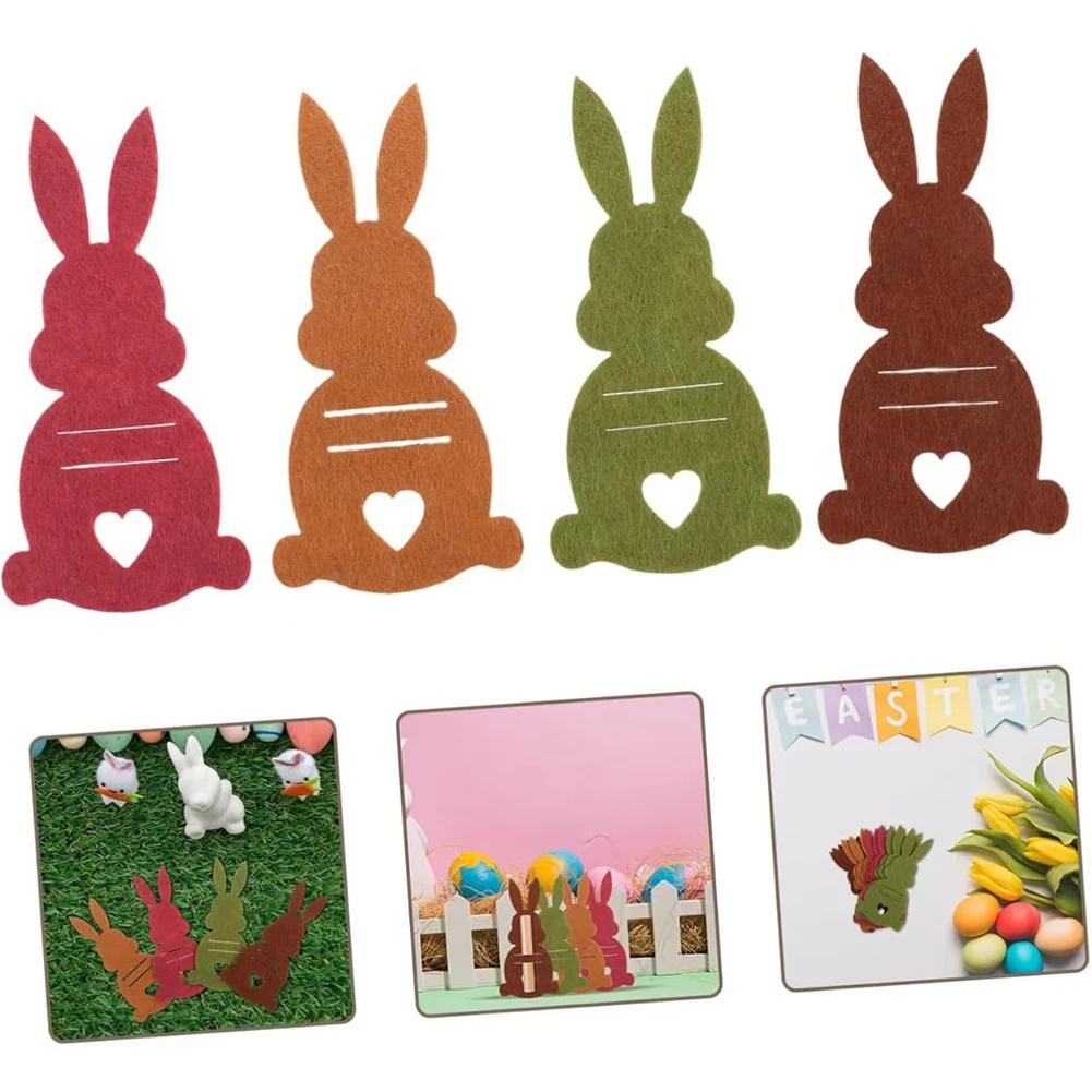 6Pcs DIY Easter Rabbit Cash Holder Unique Cotton Cloth Bunny Money Holder Ornaments Easter Money Holder Cards