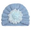 Autumn and winter new baby wool flower hat, children's warm flower pullover hat, baby hat
