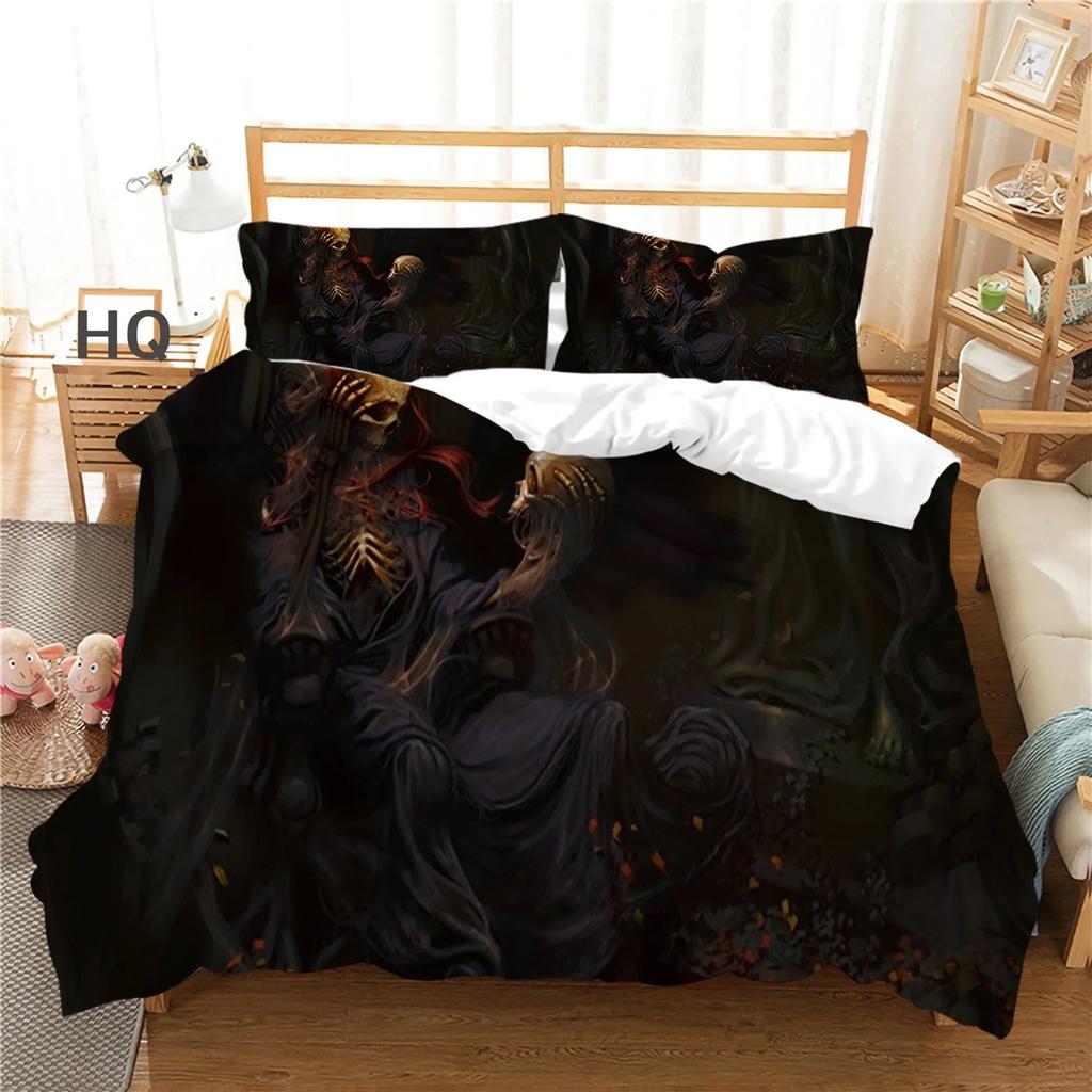 3D Skull Bed Linen Set Duvet Covers With Pillowcases Microfiber Comforter Luxury Print Halloween Double Bed Joom
