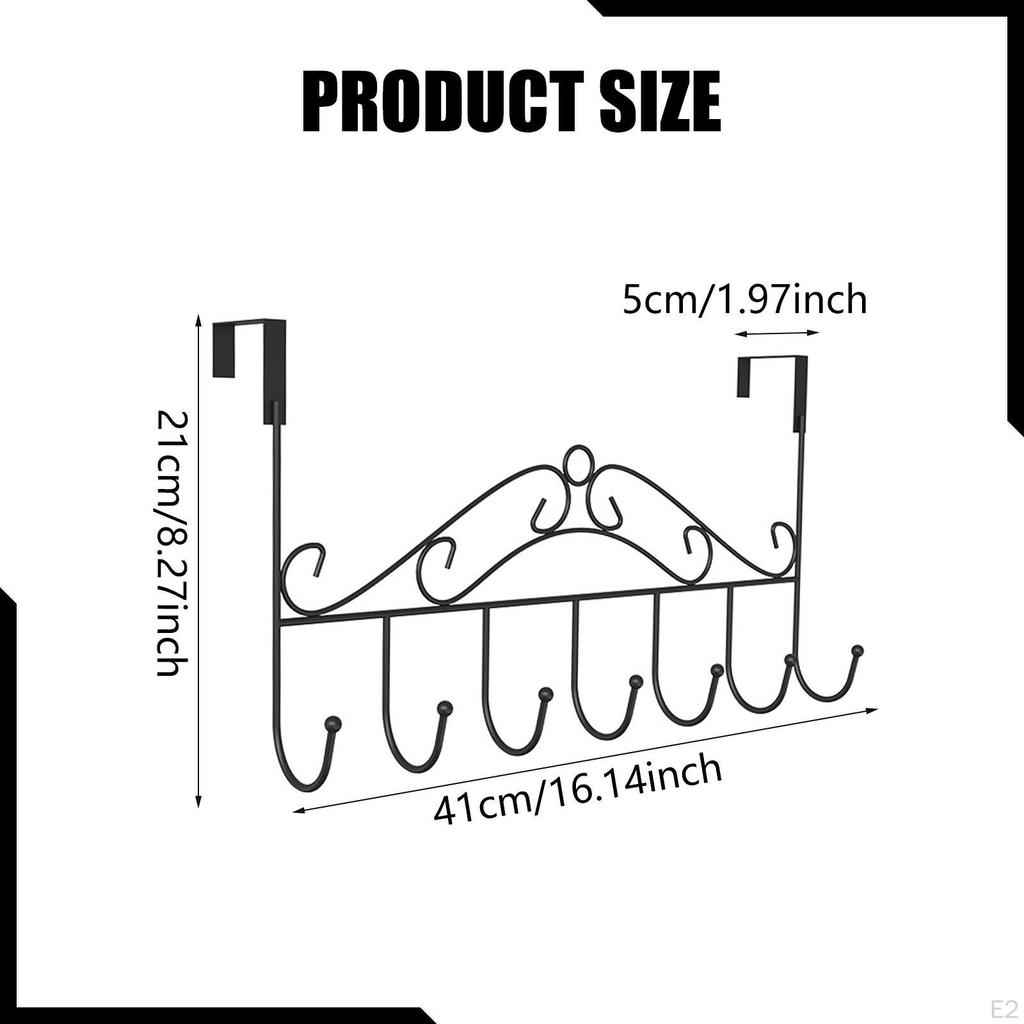 over The Door Hooks 7 Bathroom Accessories Storage Hanger Hook Coat for Hanging