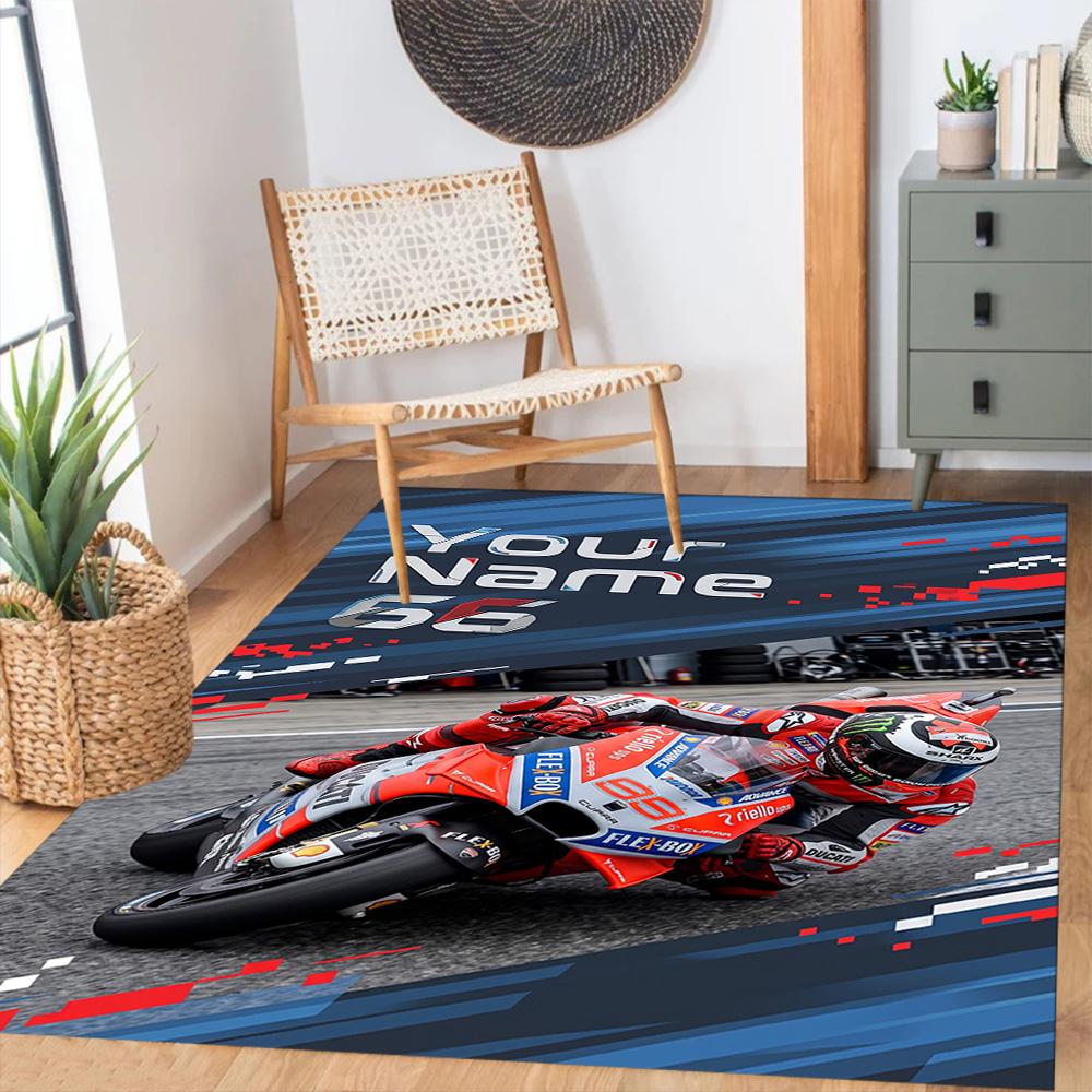 Jorge Lorenzo Customized Name Floor Rug Office Rug Suitable For Study Room Living Rooms Balcony Playrooms Antislip Rug Decorate Offices