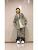 Unisex Vintage Washed Distressed Denim Jacket with Zipper - High-Class, Retro Style for Spring & Autumn