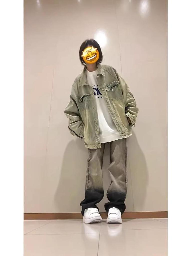 Unisex Vintage Washed Distressed Denim Jacket with Zipper - High-Class, Retro Style for Spring & Autumn