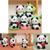 Panda Soft Plush Toy Keyring With Short Pile Fabric For Bag Ornament Collectible