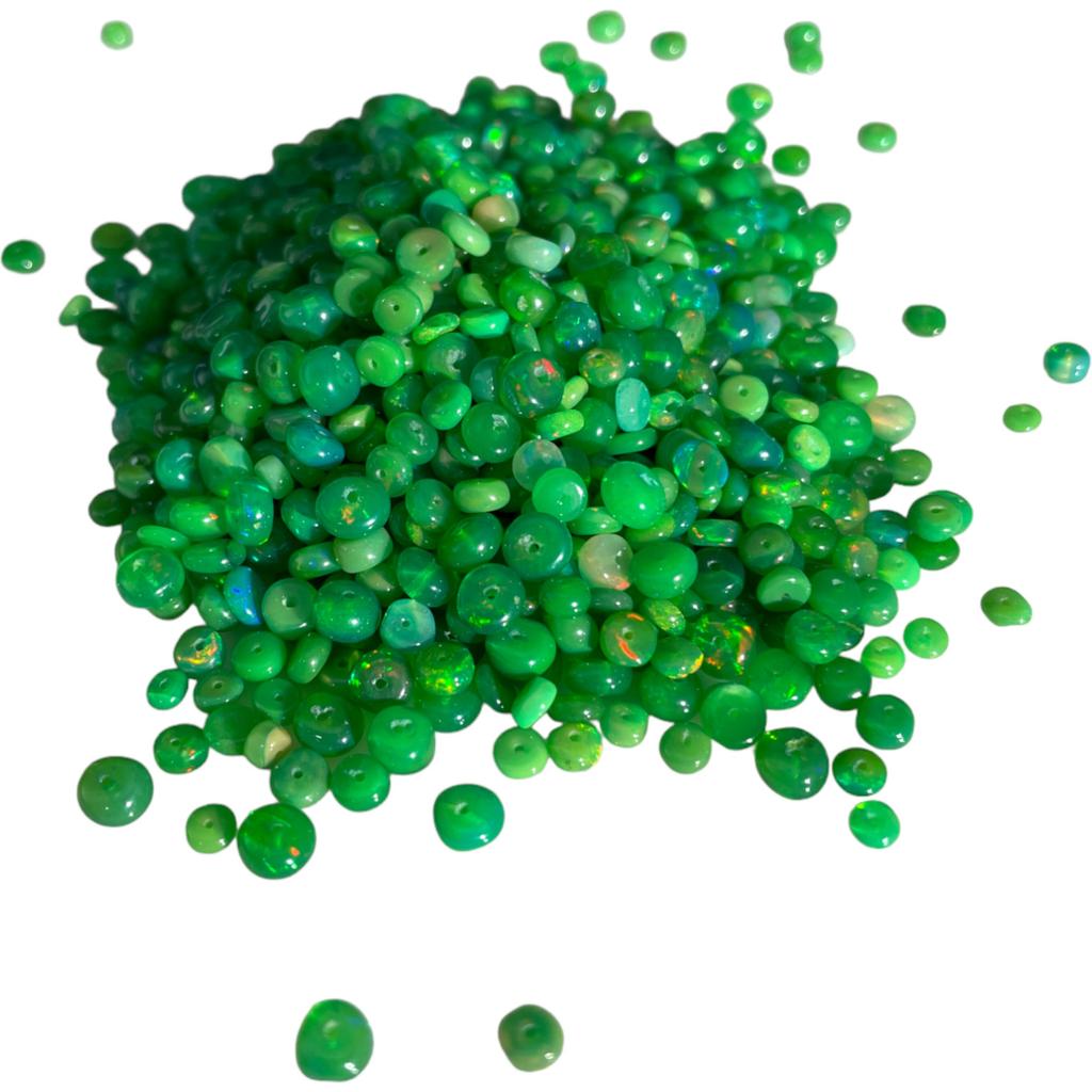 Green Opal Beads: Natural Australian Gemstone, 4mm