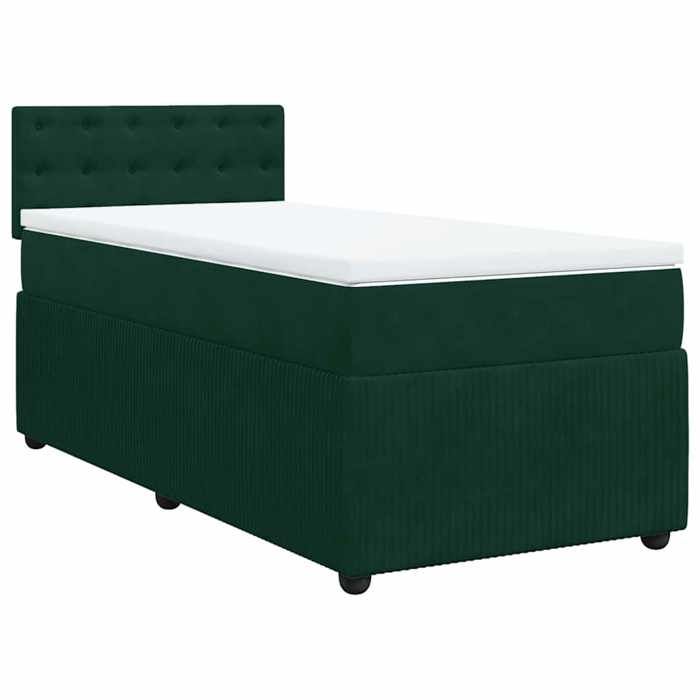 Maison Exclusive - Sommier à lattes de lit avec matelas Vert foncé 90x200 cm