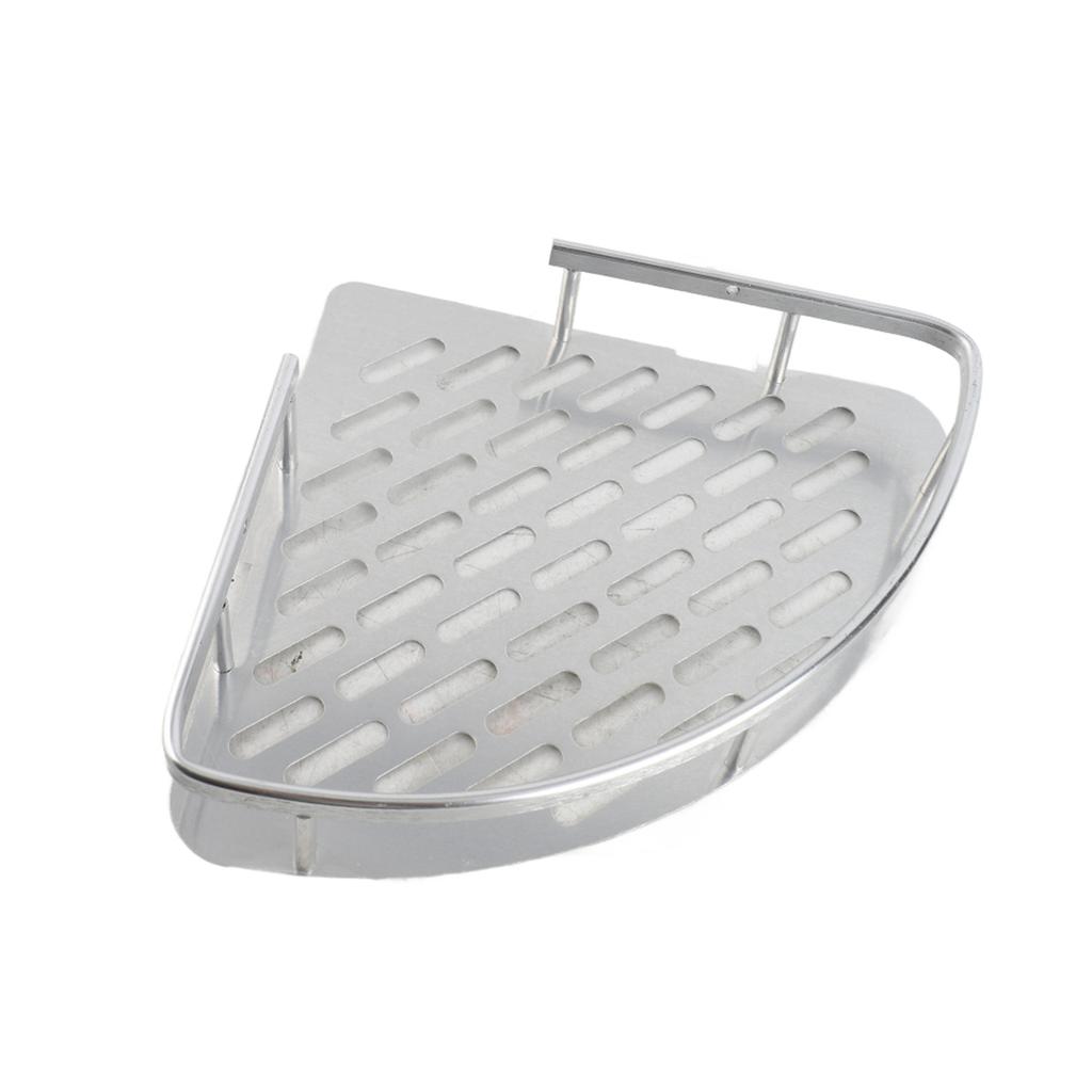 Aluminum Triangular Shelf Space Saving Bathroom Wall Corner Rack Easy Install for Shampoo Soap Storage Bathroom Organization