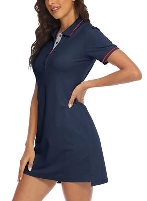 Rochie Polo Respirabilă Gopuune pentru și Pantalon Scurt Casual pentru Zi cu Zi și Vară Disponibilă în 10 Culori Mărime Femei Tenis, Golf, Purtare, Mâneci,