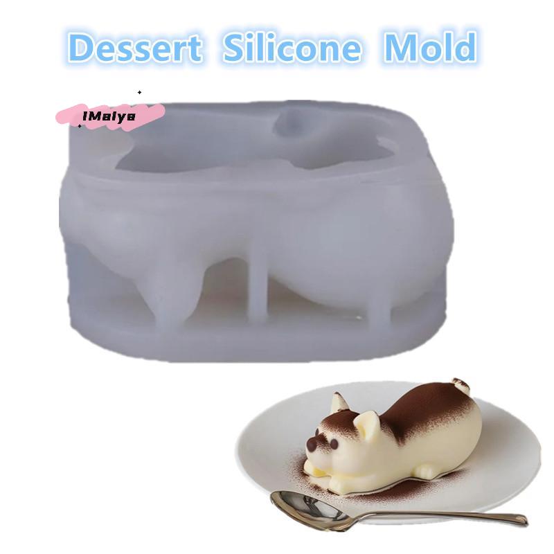 1Pc Cute Cartoon Corgi Silicone Mold for Mousse Cake DIY Milk Jelly Chocolate Ice Cream Dessert Baking Tool