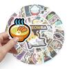 50 Cartoon European and American Retro Doodle Creative Tablet Suitcase Car Suitcase Decoration Stickers