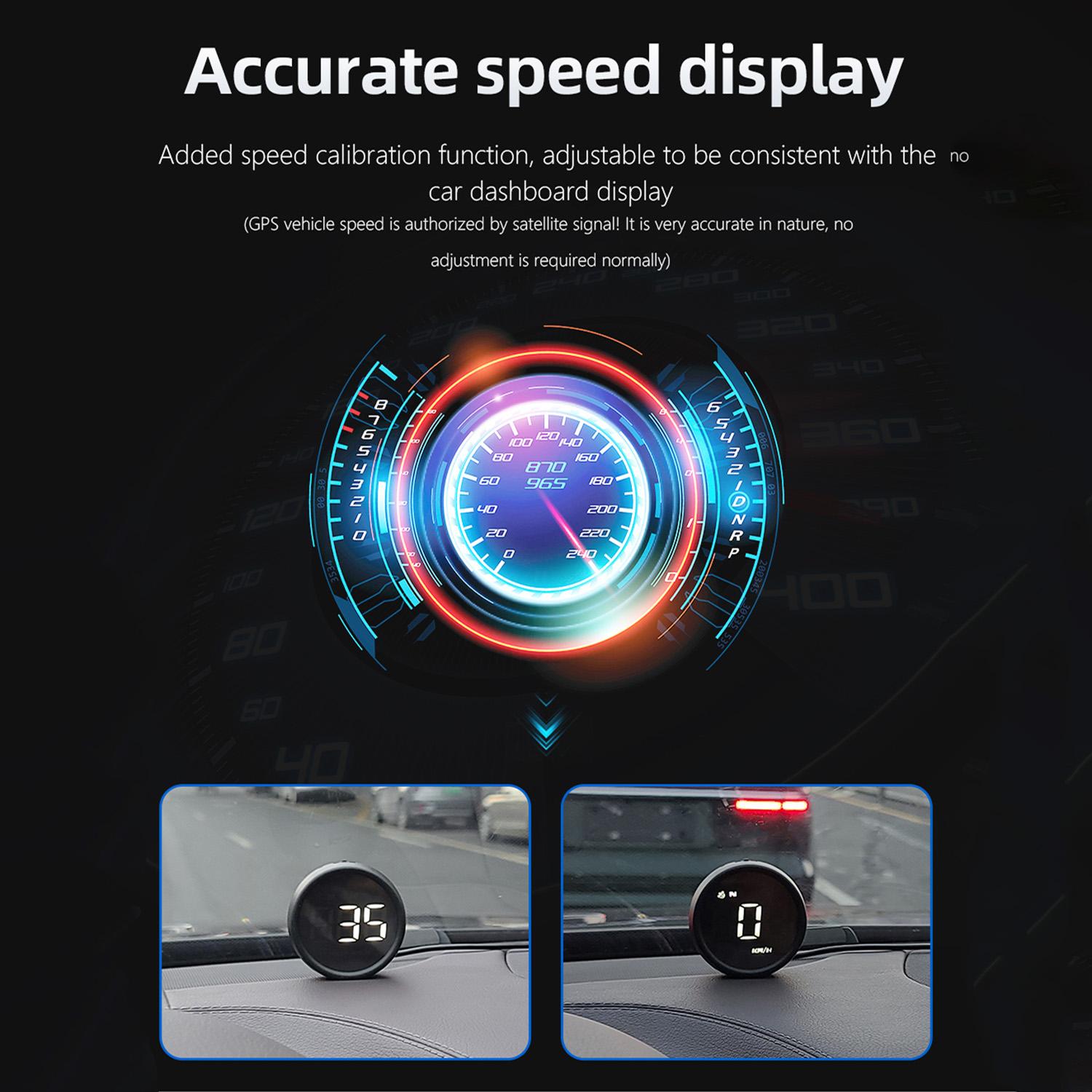 

G1 Electronic Car Accessories HUD Head Up Display GPS Digital Auto Speedometer Overspeed Alarm Windshield Projector Green