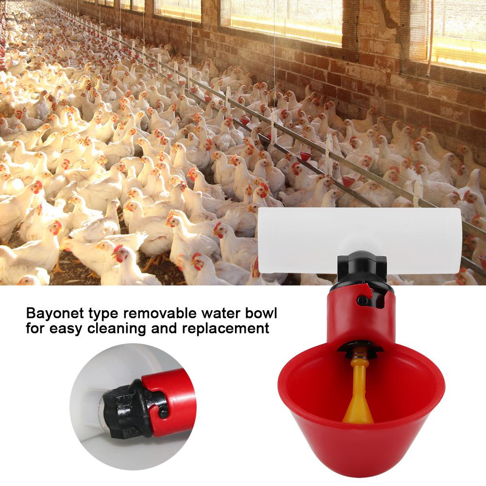 5Pcs Automatic Poultry Bird Water Drinking Dispenser Chicken Water Drinker Tool 20mm