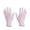Arbetshandskar i polyester med vit PU-beläggning (12-parspack)