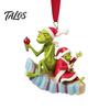 Christmas Tree Hanging Ornaments Green Elf Ornament, Flat Acrylic Pendant Decorations for Car Rearview Mirror Backpack, Festive Holiday Unique