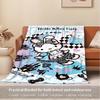 1pc Hello Kitty, Cafe, WonderlandDigital Print Fleece Blanket - Contemporary Style, Suitable for All Seasons, Perfect for Home, Travel, or C