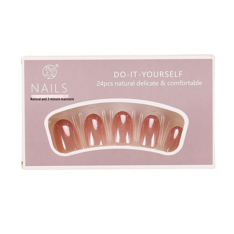 Xiaohongshu Trendy Luxury Gel Manicure Set: Removable Fake Nail Pieces