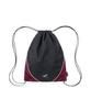 Phyps Motorcycle Nylon Color Block Drawstring Bag Black